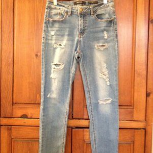Black Label  C'est Toi Distressed Skinny Jeans; Junior size 7